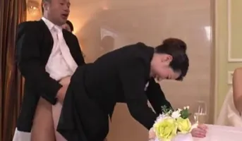 Brides Mom And Grooms Dad Banging In Front Of