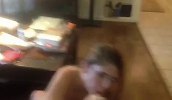 Busty Girlfriend Sucking Big Dick