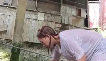 Pinay Girl Gets Wet To Promote Her Cause