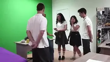 Alba and Paulova! Two horny teen babes at FAKings school