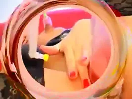 Blonde MILF goes wild with a vacuum pump