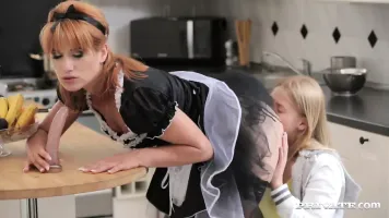 Brounwen, New Maid Anally Drilled In Twisted Family Threesome