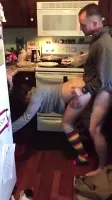 Crazy fuck in the kitchen