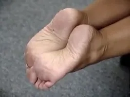 Damn he has some sexy thick wrinkled soles!
