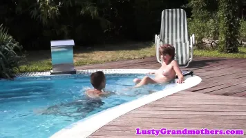 Dicksucking grandma seduces younger cock