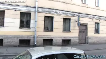 European beauty banged at fake casting