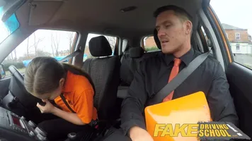 Fake Driving School Backseat blowjobs and deep creampie