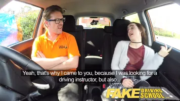 Fake Driving School New learners tight pussy stretched