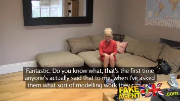 FakeAgentUK Massive facial for hot blonde MILF