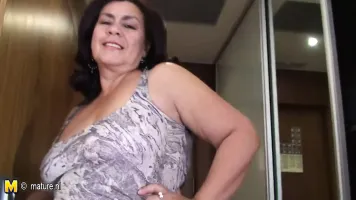 Granny Karen loves to get herself wet