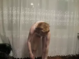 Hairy pussy mature with white panties