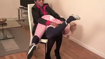Interracial Female Spanking