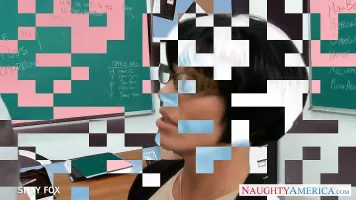 MILF in glasses Shay Fox fuck in class