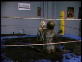 Misty Rain and chick mud wrestling