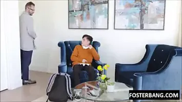 mom and her step son on the shower