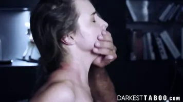 Naughty blonde Mona Blue gets woken up for rough taboo sex