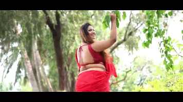 Puja in Red Color Saree