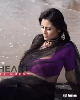Saree Somudro Hot Edit Maria Black Saree