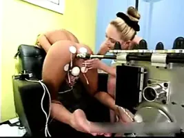 Sexy busty milf gets multiorgasm from estim. Female e-stim.