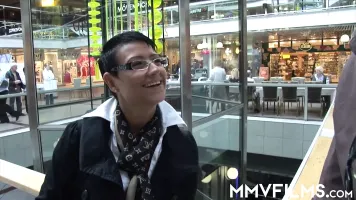 Short haired milf in glasses fucking