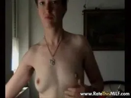 Skinny hairy amateur MILF