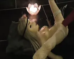 spit-backdoll on anime cum dildo