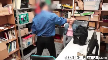 Teen Emma Hixx caught shoplifting and getting her punishment