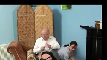 with hand, spoon and cane